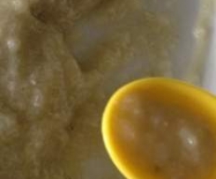 Gurken Birnen Brei mit Pute