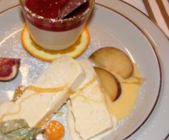 Eierlikör-Parfait mit Früchten