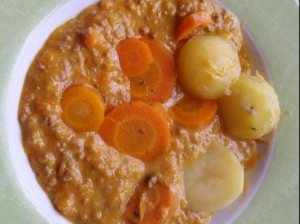 All-in-one Sahne-Möhren-Topf