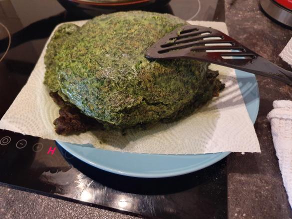 Oma Beate´s Spinatpfannkuchen sehr lecker und sehr einfach