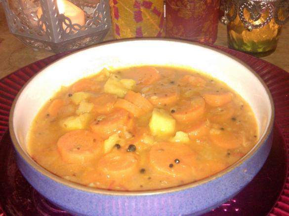 Gemüse-Vindaloo, scharfes indisches Gemüse