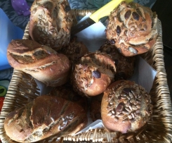 Dinkel Sonntagsbrötchen über Nacht 