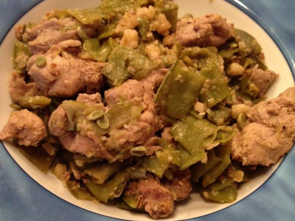 Geschnetzeltes mit Zuckererbsen - Low Carb