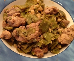 Geschnetzeltes mit Zuckererbsen - Low Carb