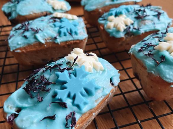 Buttermilch-Heidelbeer-Küchlein