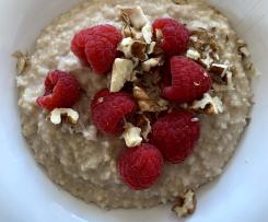 Hirseporridge mit Nüssen - zuckerfrei