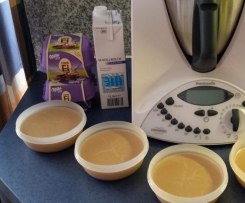 Pudding mit Löffeleier ohne extra Zucker Mega lecker