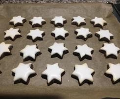 Zimtsterne mit Schokolade