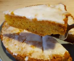 Möhrenkuchen mit Zitronenguss (vegan)
