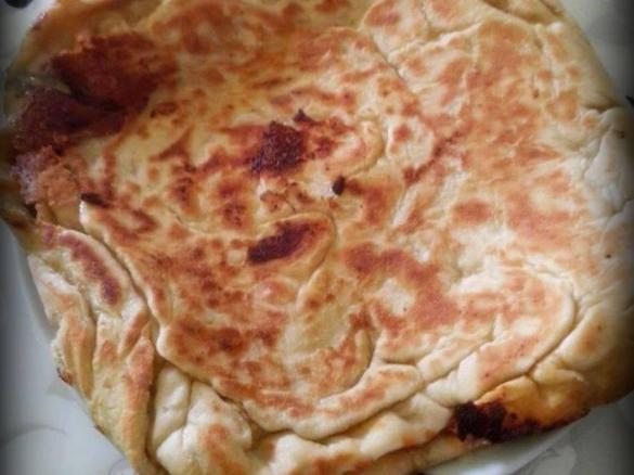 Focaccia gefüllt (4 Käse) aus der Pfanne