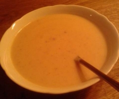 Bohnensuppe mit Speck und Birnen