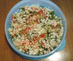 Rohkost Blumenkohlsalat vegan wie Tabouleh