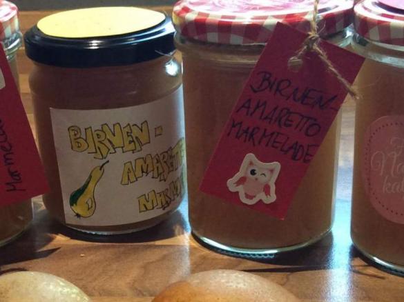 Birnenmarmelade mit Amaretto 