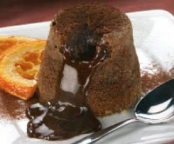 Heißes Schokoladentörtchen