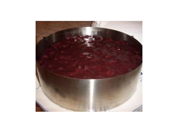 Rene Käsekuchen mit Kirschpuddig