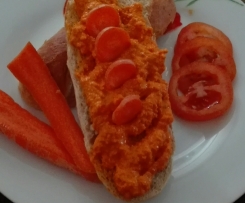 Möhren Tomaten Frischkäse