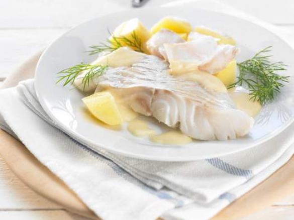 Kabeljau in Senfsauce