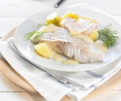 Kabeljau in Senfsauce