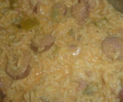 Schmorgurken mit Reis