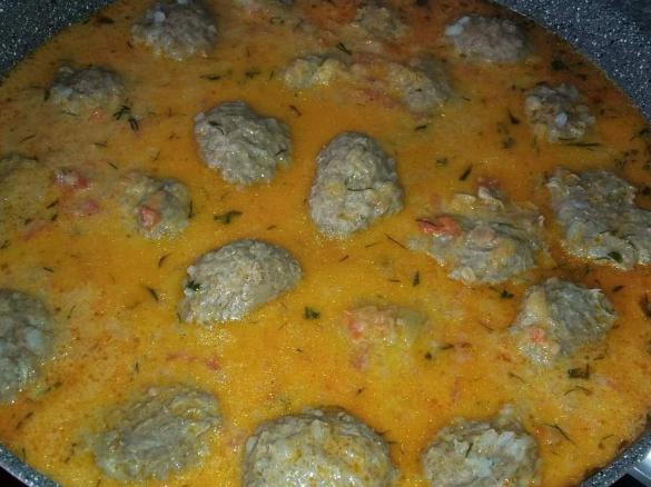 Dampf-Fleischbällchen in Tomatensauce  von Russische Buch