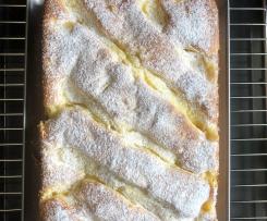 Apfelkuchen mit Vanillepudding - Steppdeckenkuchen - Blechkuchen