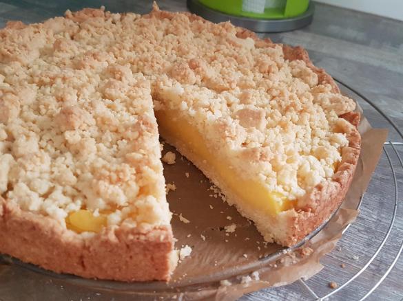 Pudding-Streusel mit Mürbeteigboden