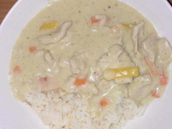 Putenfleisch mit Kokosmilch