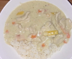 Putenfleisch mit Kokosmilch
