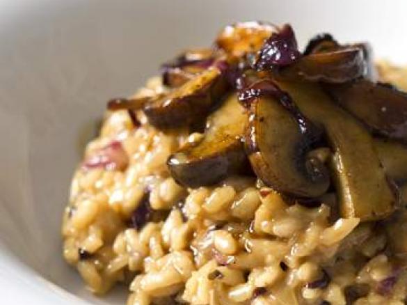 Veganes Pilz-Risotto