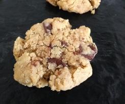 Erdnussbutter-Schoko-Haferflocken-Cookies