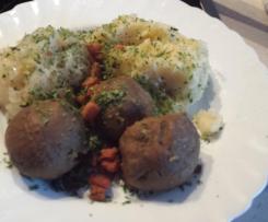 Leberknödel Sauerkraut Kartoffelpüree