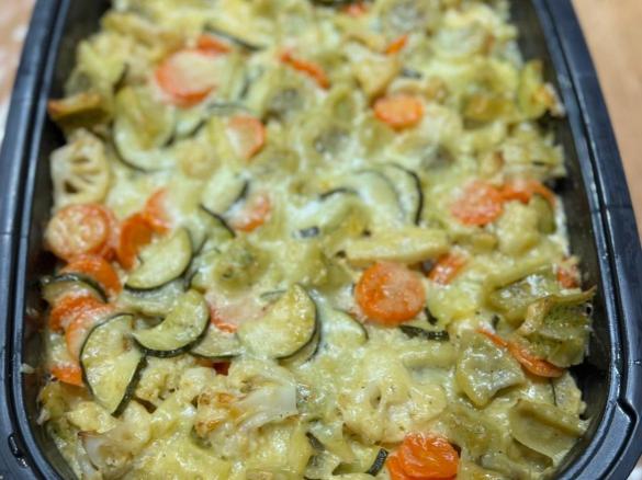 Variation Maultaschen-Gemüseauflauf