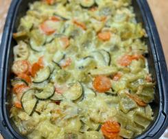 Variation Maultaschen-Gemüseauflauf