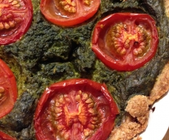 Vegane Tomaten & Spinat Quiche