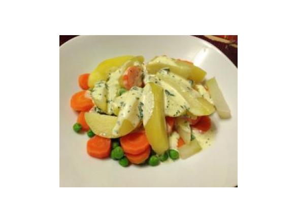 Frühlingsgemüse mit Basilikum-Hollandaise