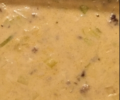 Hackfleisch-Käse-Lauchsuppe