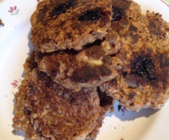 Dinkelpfannküchlein mit Apfel, Heidelbeeren und Quark kalorienarm - veggie - fitness - low fat  