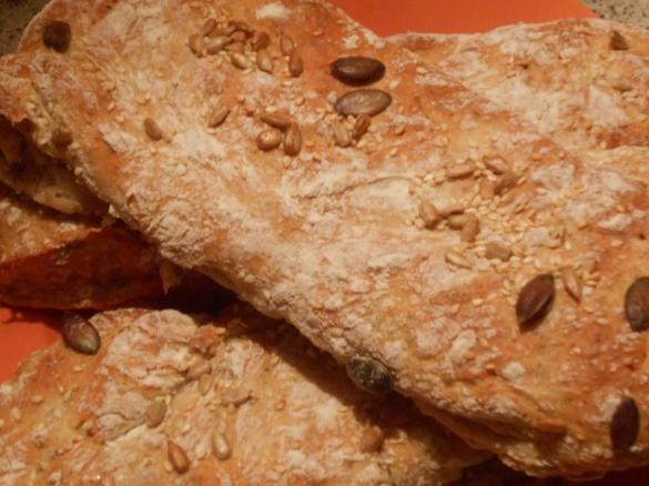 Körner Baguette außen knusprig innen flaumig