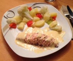 Lachs in Senf Hollandaise