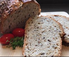 Dinkel-Saaten-Brot (über Nacht)