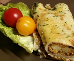 gefüllte Pfannkuchen vegetarisch, herzhaft (im Rezept auch glutenfrei)