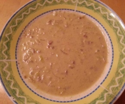 Hackfleisch-Lauch-Käsesuppe