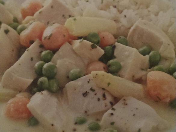 Leipziger-Allerlei-Frikassee mit Huhn