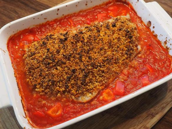 Tomatenkruste fürs Fischfilet