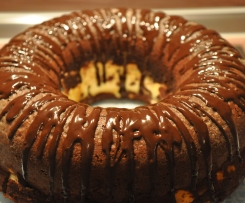 Schokoladenkuchen mit Käsekuchenfüllung