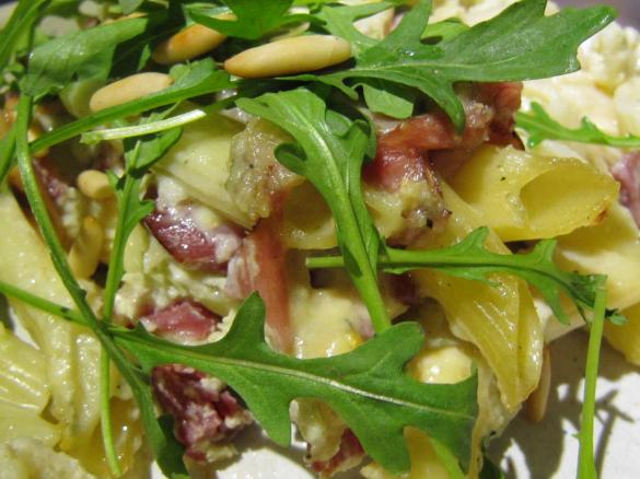 Nudelgratin mit Rucola