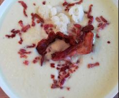 Blumenkohl-Suppe mit Speck, Low-Carb