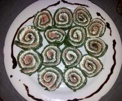 Lachs-Spinatrolle