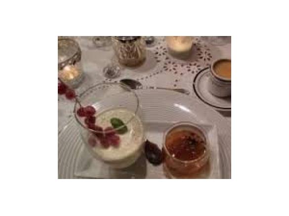 Basilikum-Orangen-Pannacotta mit Orangensoße