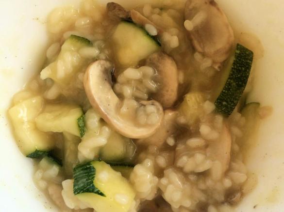 veganes Pilz Zucchini Risotto 